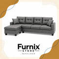 4 SEATER GREY SECTIONAL SOFA