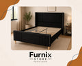 NEW TALL BLACK BOUNCLE FEBRIC, DOES NOT BOX SPRING