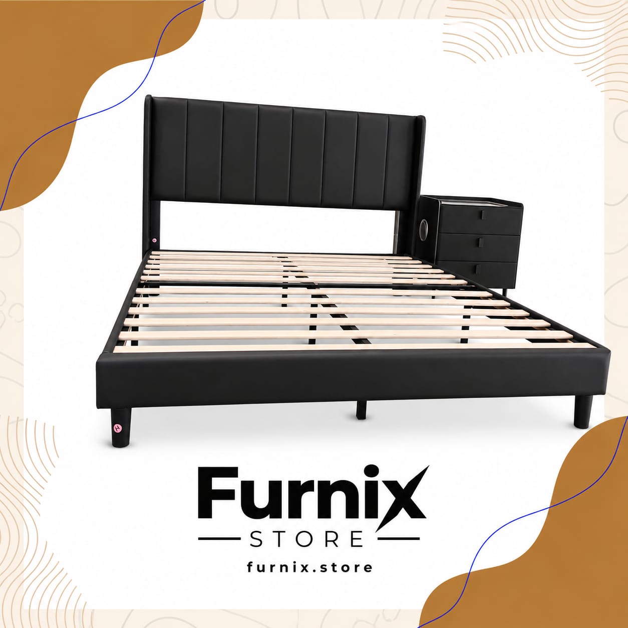 2903 BLACK LEATHER FRAME