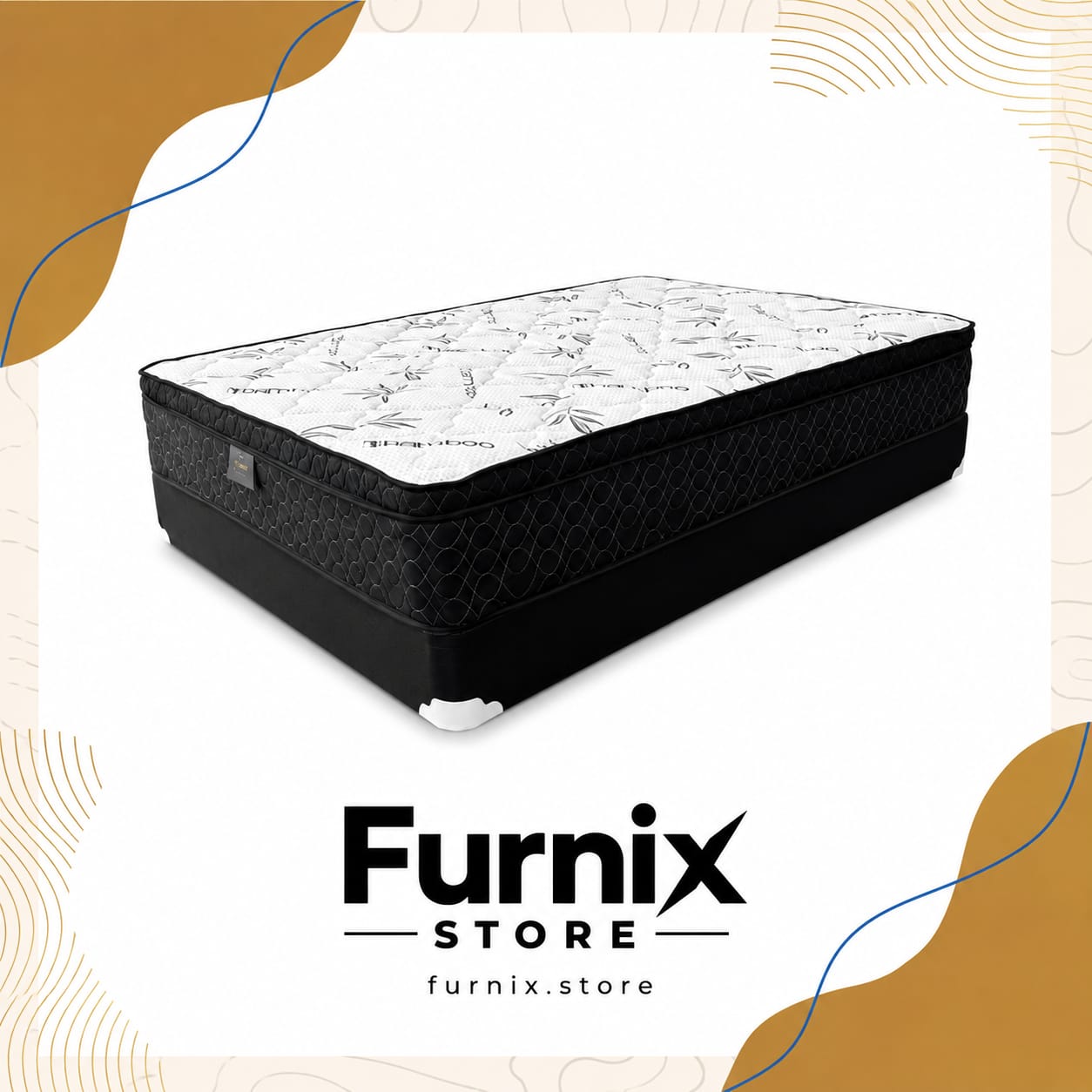 PILLOW TOP 12 INCH MATTRESS MEDIUM FIRM SPRING FOAM