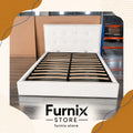 BEIGE LEATHER STORAGE UPHOLSTER HYDROLIC LIFT UP